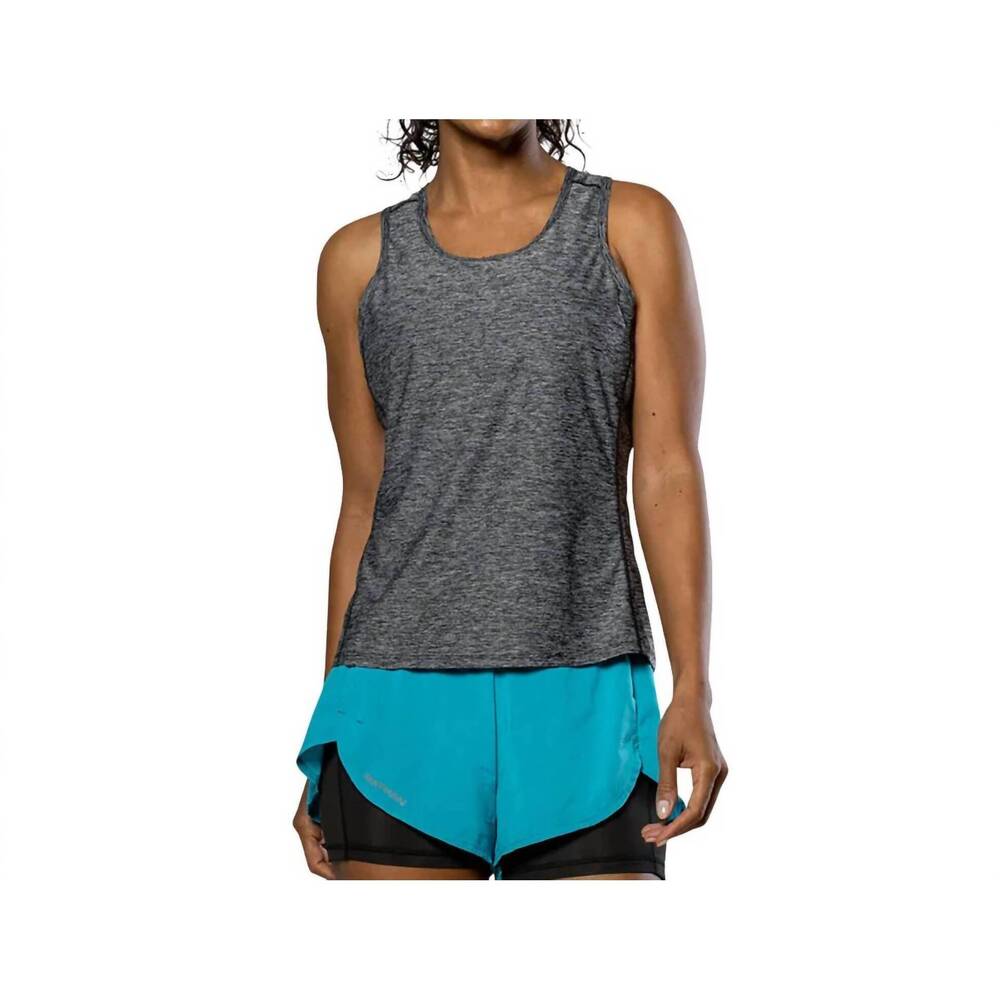 NEW NATHAN SPORTS qualifier tank top in black heather